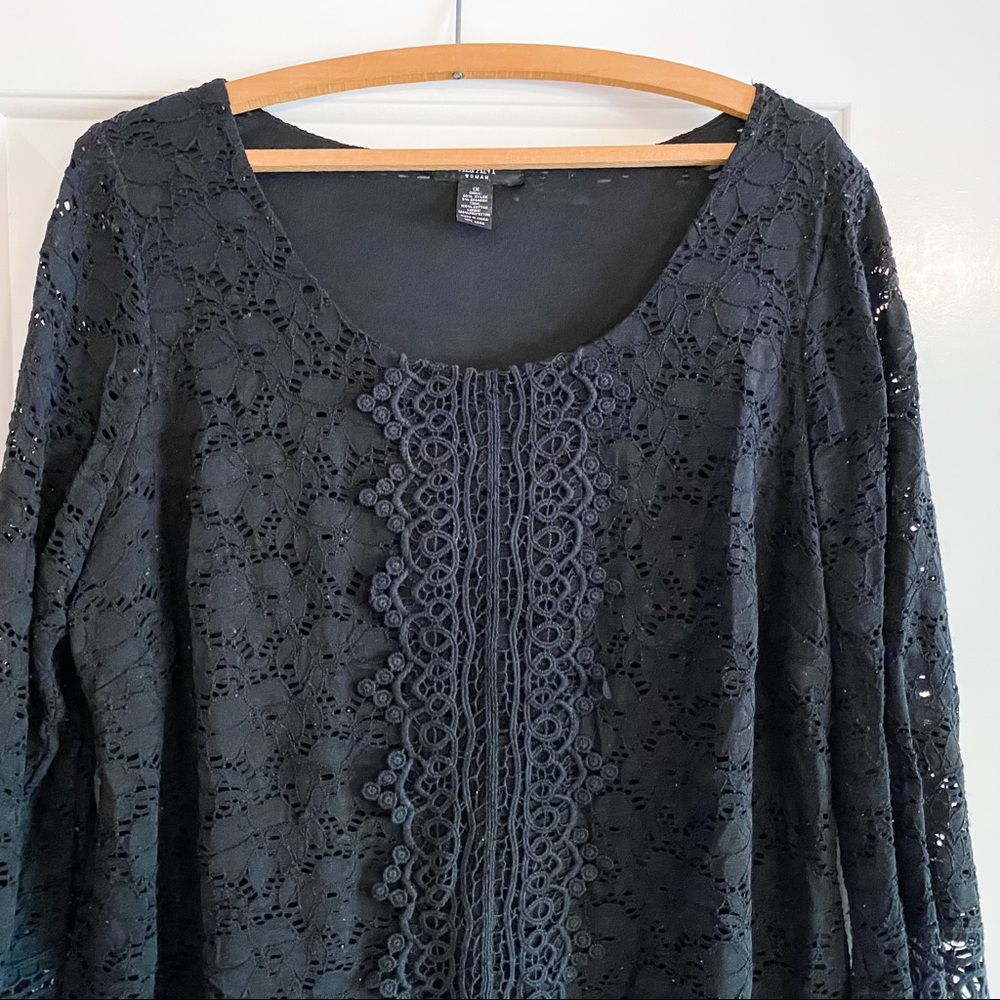 Alfani Black Floral Lace Dress